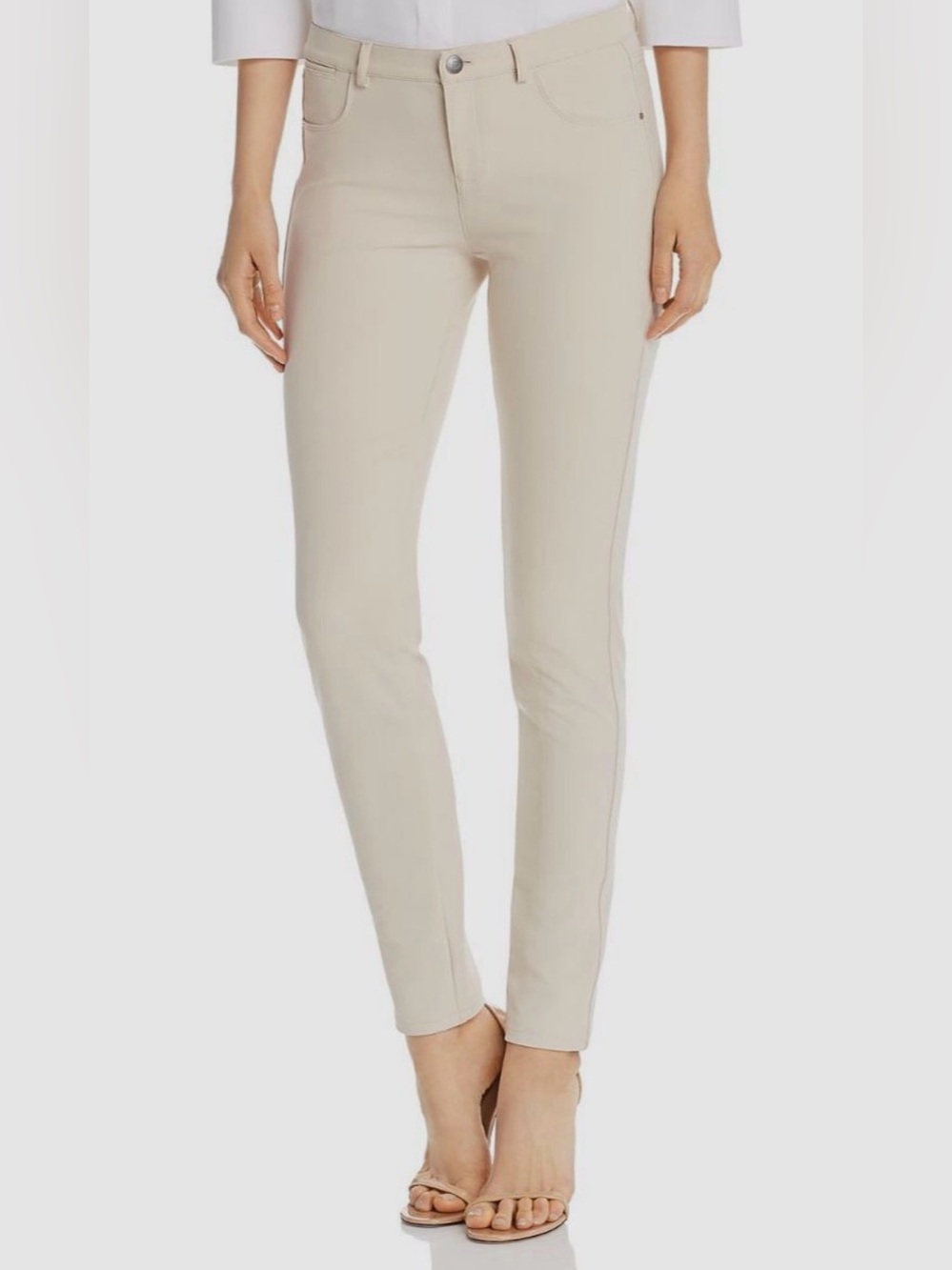 Lafayette 148 New York Mercer Acclaimed Stretch Slim Straight Pants Size 12